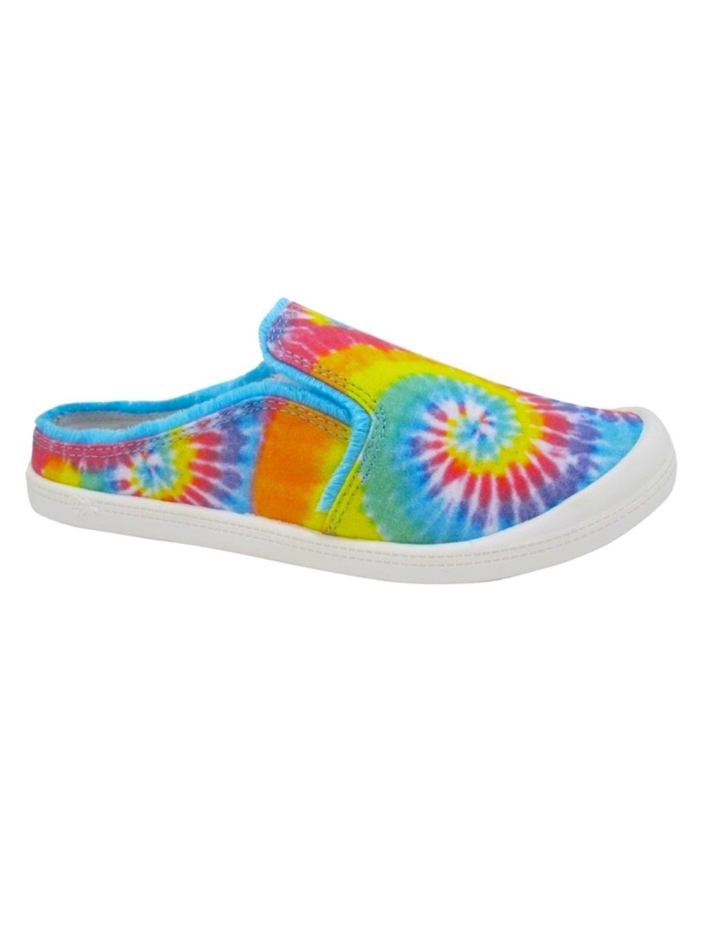 NEW Jellypop Women’s Vibes Rainbow Tie-Dye Canvas Slip-on Sneakers